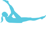 A silhouette of a woman doing a flip.