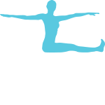 A silhouette of a woman doing a yoga pose.